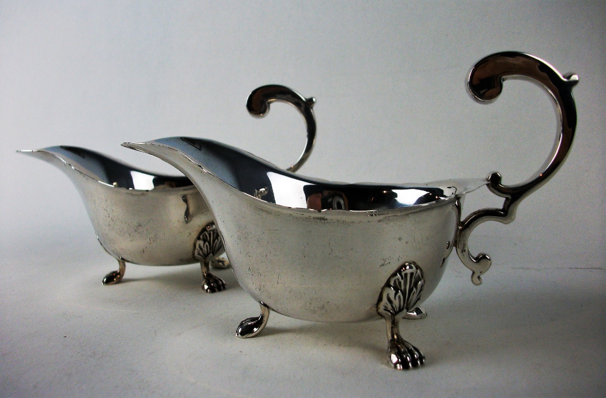 Pair of Silver Sauce Boats Birmingham 1937